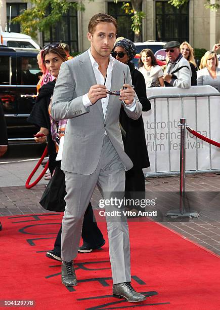 Actor Ryan Gosling attends "Blue Valentine" Premiere during the 35th Toronto International Film Festival at Ryerson Theatre on September 15, 2010 in...