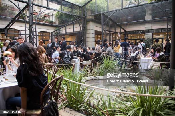 Guests attend Brunello Cucinelli presentation during Milan Fashion Week Spring/Summer 2019 on September 19, 2018 in Milan, Italy.