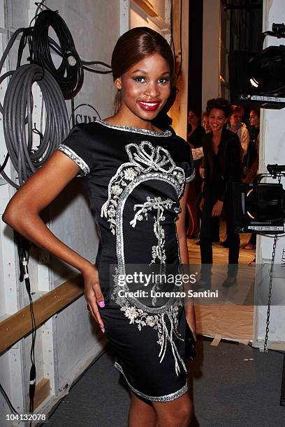 Nyasha Zimucha attends the Zang Toi Spring 2011 fashion show during Mercedes-Benz Fashion Week at The Studio at Lincoln Center on September 15, 2010...