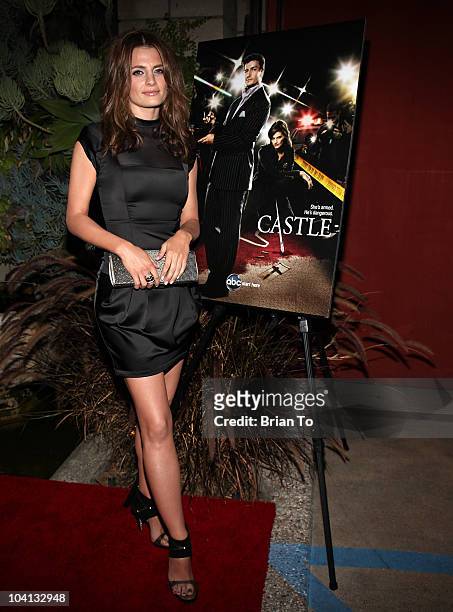 Stana Katic attends "Castle" Season 3 Premiere Party at Smogshoppe on September 13, 2010 in Los Angeles, California.