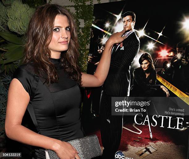 Stana Katic attends "Castle" Season 3 Premiere Party at Smogshoppe on September 13, 2010 in Los Angeles, California.