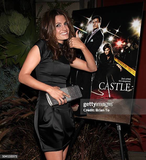 Stana Katic attends "Castle" Season 3 Premiere Party at Smogshoppe on September 13, 2010 in Los Angeles, California.