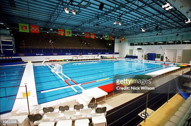 General View of the Sydney Aquatic centre where the water polo will be held during the Sydney 2000 Olympic games, Ryde, Sydney Australia. Mandatory...