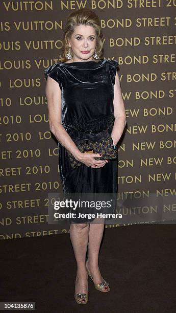 Catherine Deneuve attends the after party for the launch of the Louis Vuitton Bond Street Maison on May 25, 2010 in London, England.