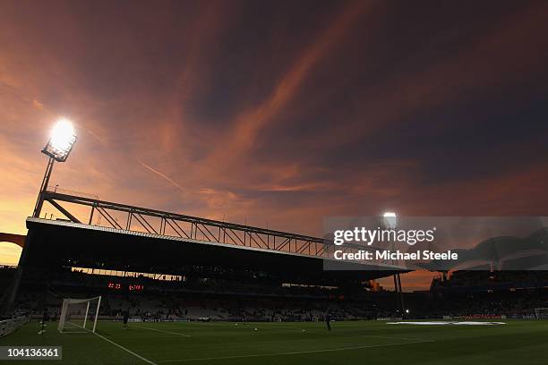General view during the UEFA Champions League Group B match between Olympique Lyonnais and FC Schalke 04 at the Stade de Gerland on September 14,...