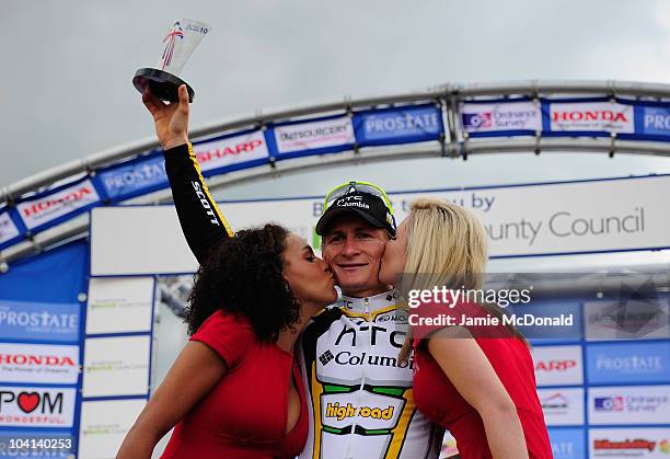 Andre Greipel of Team HTC-Columbia wins Stage Six during Stage Six of the Tour of Britain on September 16, 2010 in Great Yarmouth, England.