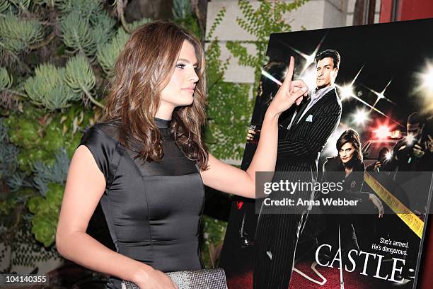 Actress Stana Katic attends the "Castle" Season 3 Premiere Party on September 13, 2010 in Los Angeles, California.