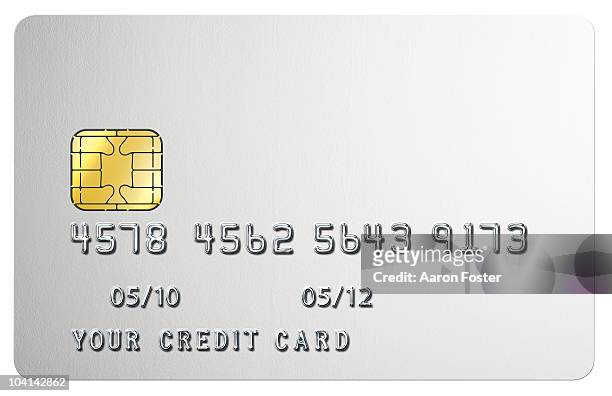 blank credit card - numeric card ストックフォトと画像