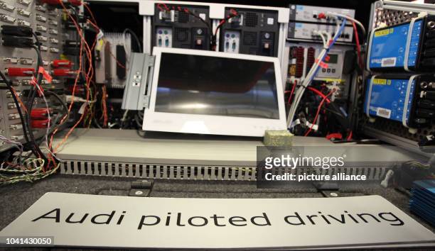 Technical equipment used for automated driving seen in the boot of an Audi RS 7, dubbed Bobby, in Belmont, California, USA, 05 October 2016....