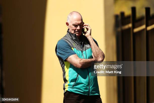 Australian cricket selector Greg Chappell watches the action during the JLT One Day Cup match between South Australia and Tasmania at Bankstown Oval...