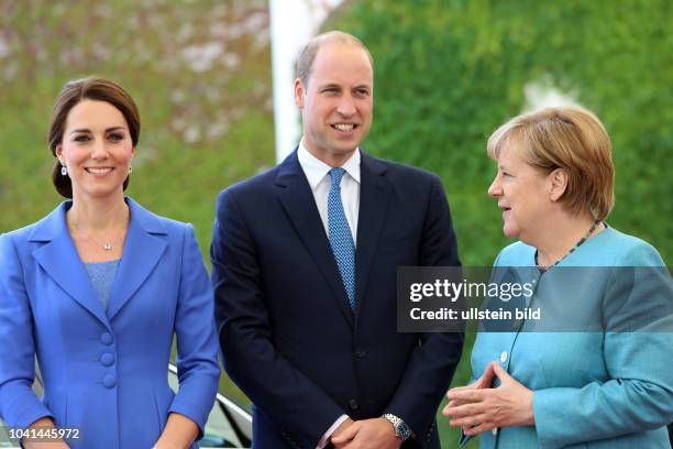 Bundeskanzlerin Merkel (CDU empfängt Prinz William und seine Ehefrau, die Herzogin von Cambridge, Catherine Elizabeth Kate Middleton im Berliner...