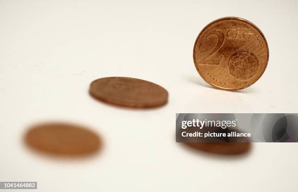 Euro cent coins in the palm of hand in Bamberg, Germany, 21 February 2017. Photo: Nicolas Armer/dpa | usage worldwide