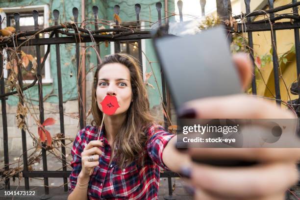 selfie time - eccentric stock pictures, royalty-free photos & images