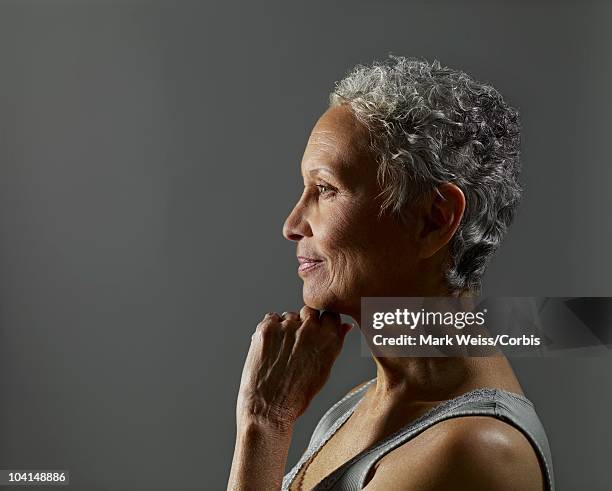 profile of woman - introspection stock pictures, royalty-free photos & images