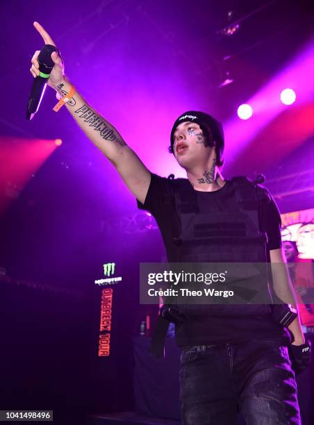 Lil Xan aka Diego performs at Irving Plaza on September 26, 2018 in New York City.