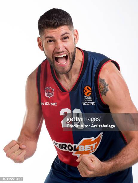 Patricio Garino, #29 poses during the Kirolbet Baskonia Vitoria Gasteiz 2018/2019 Turkish Airlines EuroLeague Media Day at Fernando Buesa Arena on...