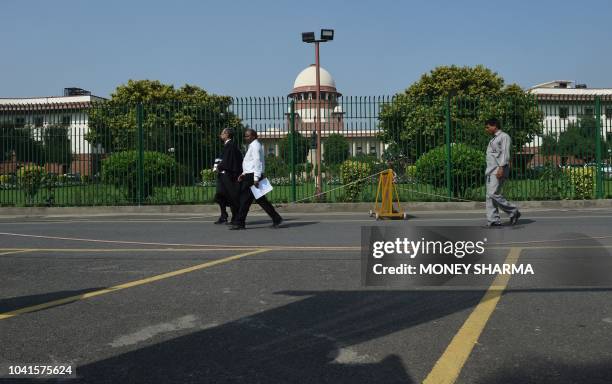 General view of the Supreme court of India is pictured in New Delhi on September 27, 2018. - Adultery is no longer a crime, India's top court ruled...