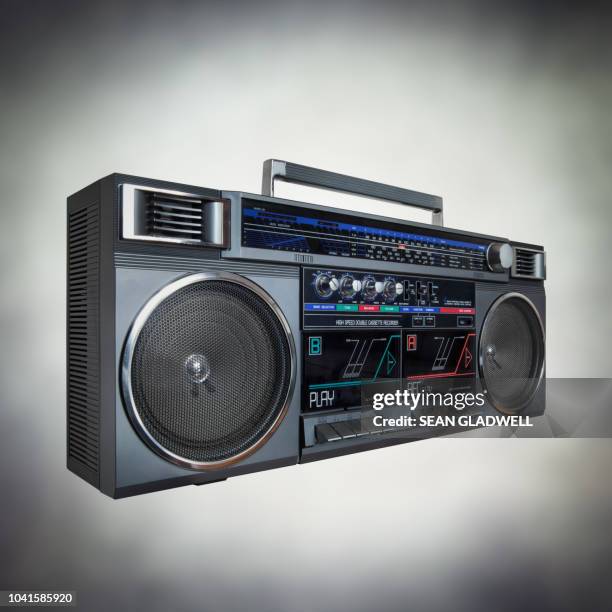 portable stereo hifi - ghetto blaster stock pictures, royalty-free photos & images