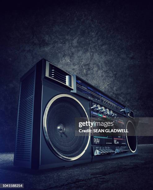 retro boombox - ghetto blaster stock pictures, royalty-free photos & images