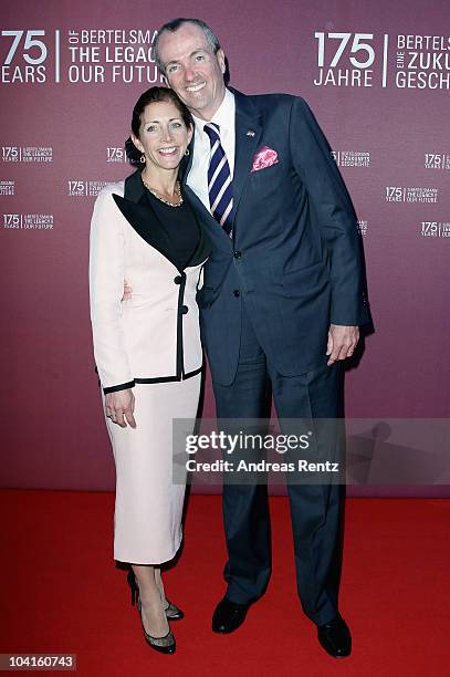 Ambassador to Germany Philip Murphy and wife Tammy Snyder Murphy arrive for the Bertelsmann 175 years celebration ceremonial act at the Konzerthaus...