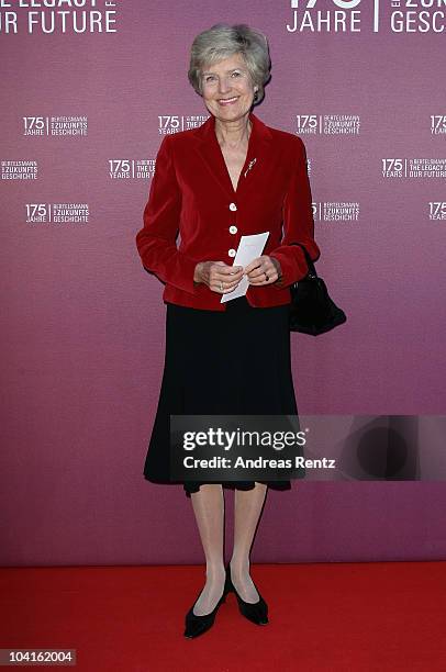 Friede Springer of Publisher Axel Springer AG arrives for the Bertelsmann 175 years celebration ceremonial act at the Konzerthaus am Gendarmenmarkt...