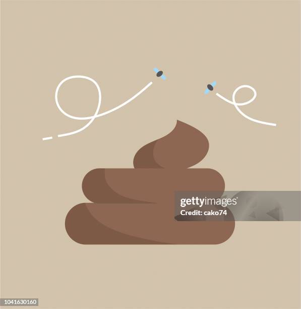 flat poop icon - feces stock illustrations