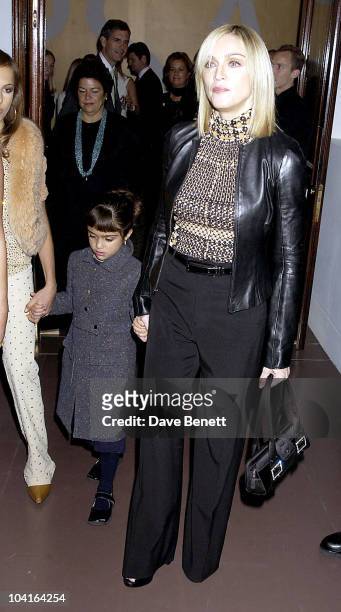 Madonna With Daughter Lourdes, Star Studden Party For V&a Exhibition: Versace At The V&a, A Retrospective Of The Work Of Gianni Versace, At The...