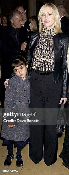 Madonna With Daughter Lourdes, Star Studden Party For V&a Exhibition: Versace At The V&a, A Retrospective Of The Work Of Gianni Versace, At The...