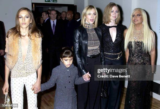 Madonna And Daughter Lourdes With Chelsea Clinton And Donatella Versace, Star Studden Party For V&a Exhibition: Versace At The V&a, A Retrospective...