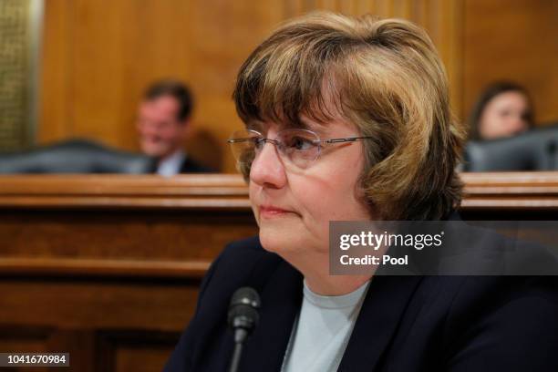 Republican prosecutor Rachel Mitchell, who will be questioning Kavanaugh accuser Christine Blasey Ford, is seen during a Senate Judiciary Committee...