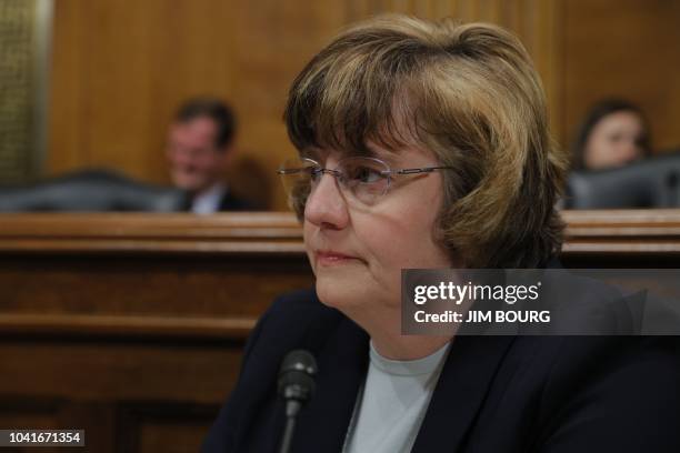 Republican prosecutor Rachel Mitchell, who will be questioning Kavanaugh accuser Christine Blasey Ford, is seen during a Senate Judiciary Committee...