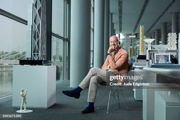Architect Norman Foster is photographed for the Times magazine on June 7, 2016 in London, England.