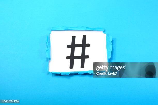 hashtag sign - hashtag stockfoto's en -beelden