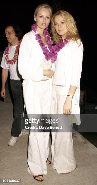 Supermodel Adriana Karembeu And Natalie Skenarikova, Sega Party In The Isle Aux Cerfs Island,where Guests Enjoyed A Night Of Sega Dancing And Fire...