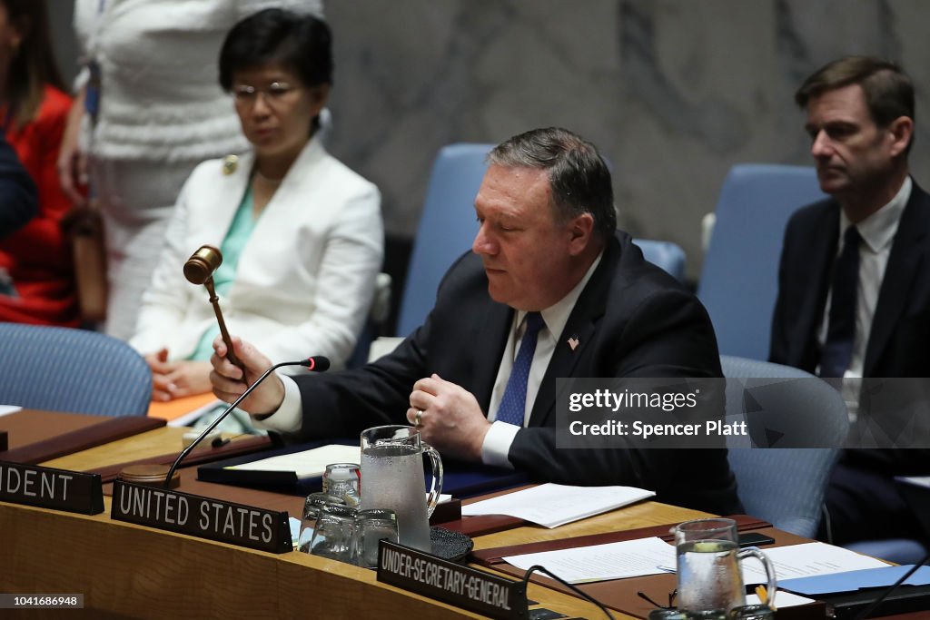 Secretary Of State Pompeo Chairs United Nations Security Council On North Korea