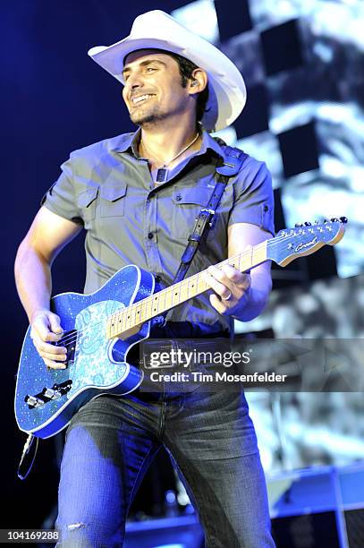 Brad Paisley performs part of his H2O Tour at Shoreline Amphitheatre on September 15, 2010 in Mountain View, California.