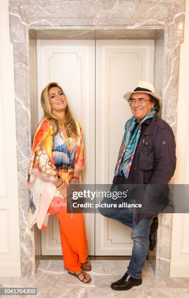 Italian singing duo Al Bano and Romina Power pose in Berlin, Germany, 20 August 2015. According to the promoters they will perform their first Berlin...