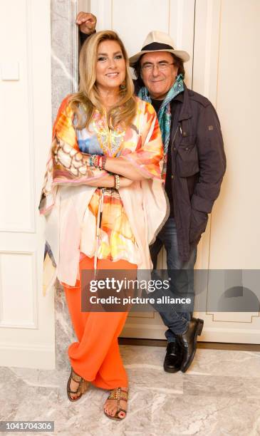 Italian singing duo Al Bano and Romina Power pose in Berlin, Germany, 20 August 2015. According to the promoters they will perform their first Berlin...