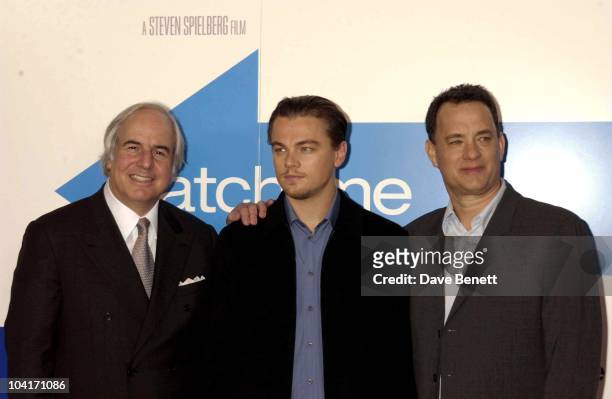 Frank W Abagnale ,leonardo Di Caprio & Tom Hanks, Press Conferenc For "Catch Me If You Can", Ahead Of The London Premiere, Dorchester Hotel.