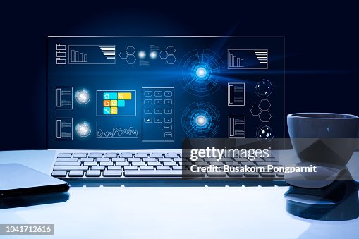 Computer Graphical Interface Seeing The Computer Screen Concept Using Computer Technology Interface Digital Diagram Graph ...