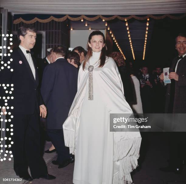 Canadian actress Geneviève Bujold arrives at the Odeon Leicester Square in London for the premiere of the film 'Anne of the Thousand Days', 23rd...