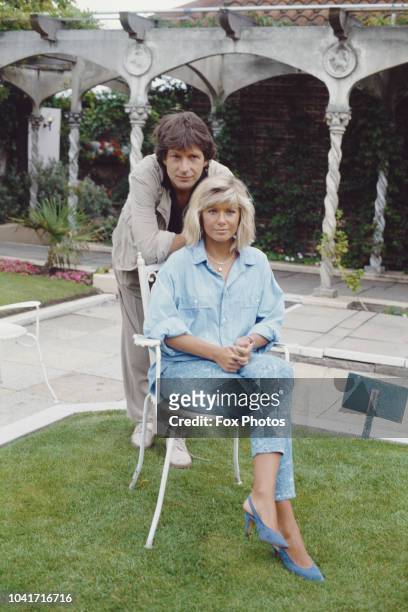 South African actress Glynis Barber with American actor Michael Brandon, 1985. They are set to co-star in the British television series 'Dempsey and...