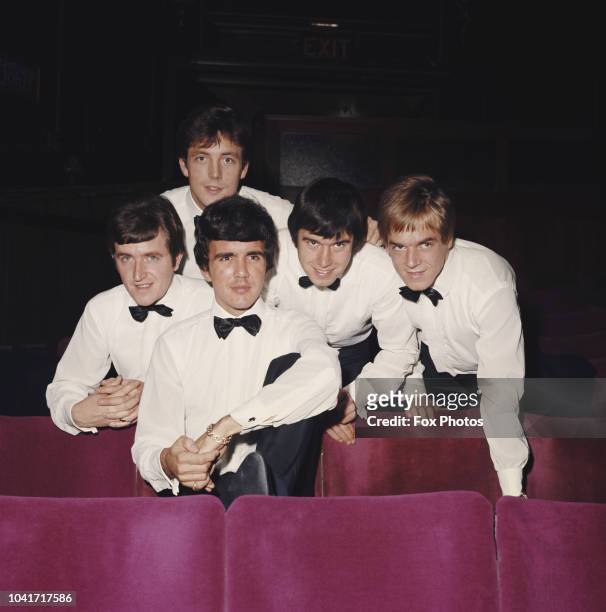 British beat group The Dave Clark Five at a Royal Variety Performance in London, UK, 8th November 1965. From left to right, they are Rick Huxley,...