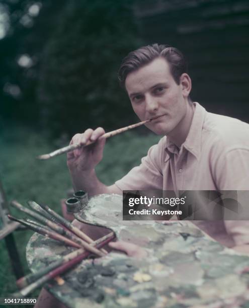 British artist John C. P . Constable , the great-great grandson of English landscape painter John Constable, circa 1960.