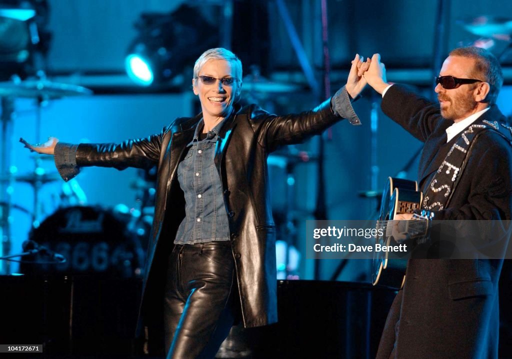 The Nelson Mandela Foundation's 46664 " Give 1 Minute To Aids" Concert From The Greenpoint Stadium In Cape Town Africa, The Eurythmics Anne Lennox And Dave Stewart