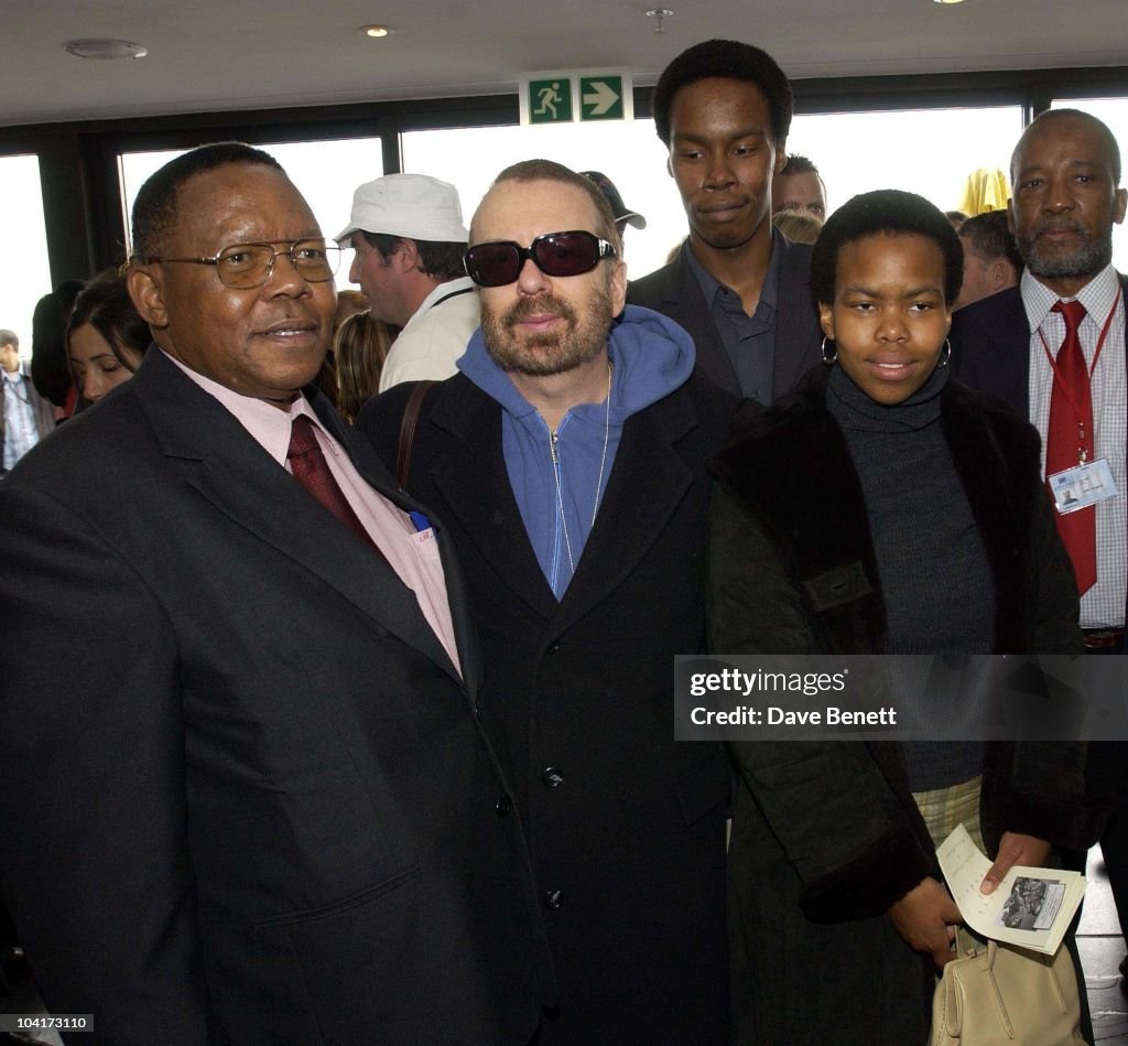 Dave Stewart, The South African Minister And Family., The Stars Of Rock And Roll Join Forces For Nelson Mandela's 46664 Concert In Cape Town, South Africa. In The Pre, Concert Build Up The Artists And Mr Mandela Travelled To The Prison On Robben Island, W