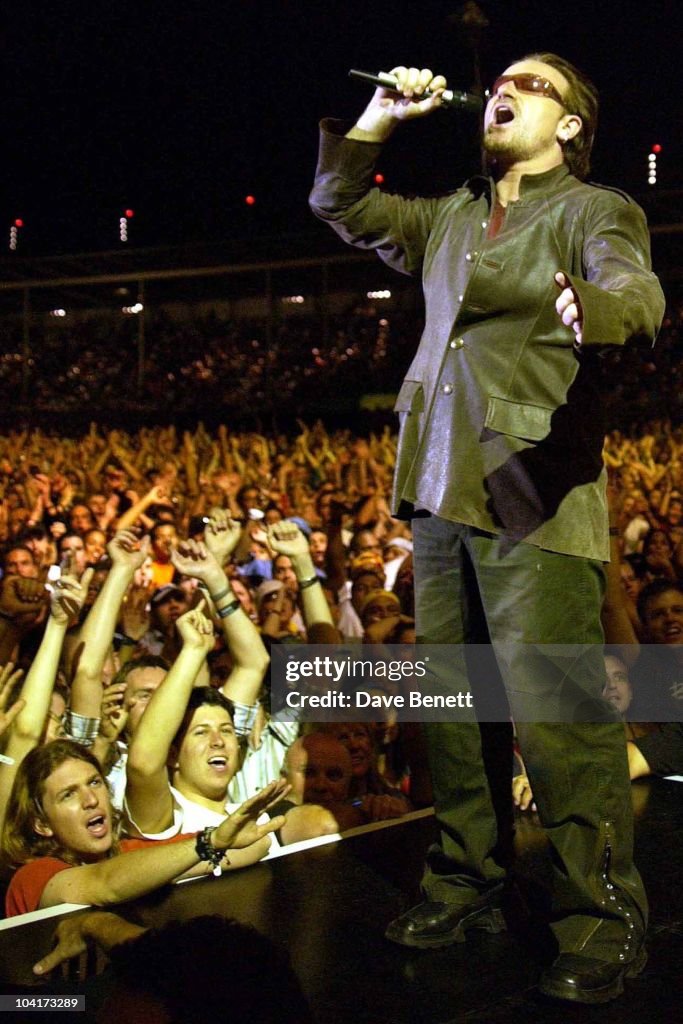 The Nelson Mandela Foundation's 46664 " Give 1 Minute To Aids" Concert From The Greenpoint Stadium In Cape Town Africa, Bono