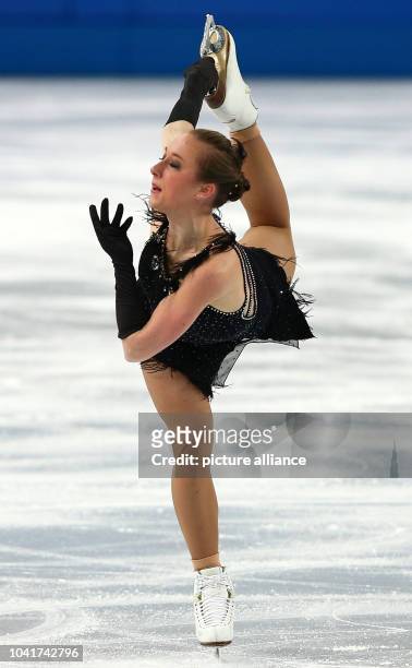 Kaetlyn Osmond of Canada performs in Ladies Short Program Figure Skating event at the Iceberg Skating Palace during the Sochi 2014 Olympic Games,...