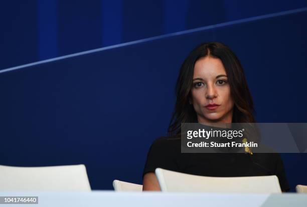 Erica Herman attends during the opening ceremony for the 2018 Ryder Cup at Le Golf National on September 27, 2018 in Paris, France.