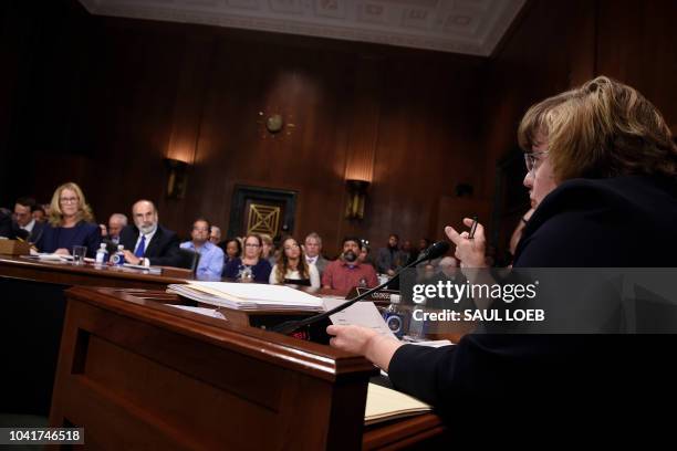 Rachel Mitchell , a prosecutor from Arizona, asks questions to Christine Blasey Ford , the woman accusing Supreme Court nominee Brett Kavanaugh of...